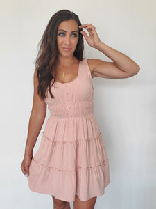 Blush Linen Dress
