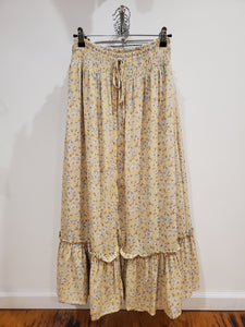 Floral Slit Midi Skirt