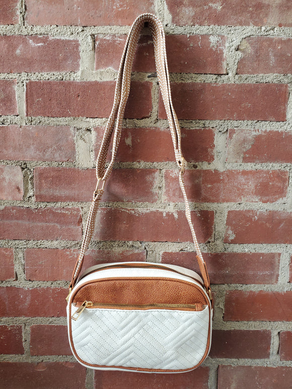 White Quilted Crossbody