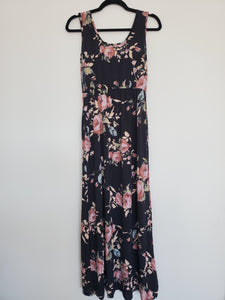 Black Floral Maxi Dress