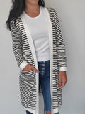 Black Stripe Cardigan