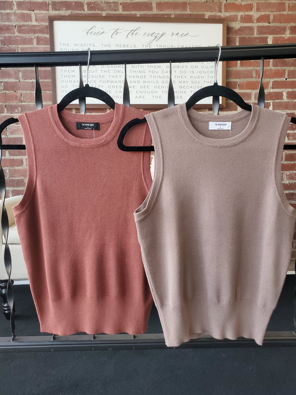 Sleeveless Sweater Tank