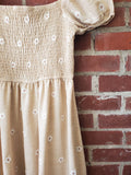 Daisy Embroidery Mini Dress