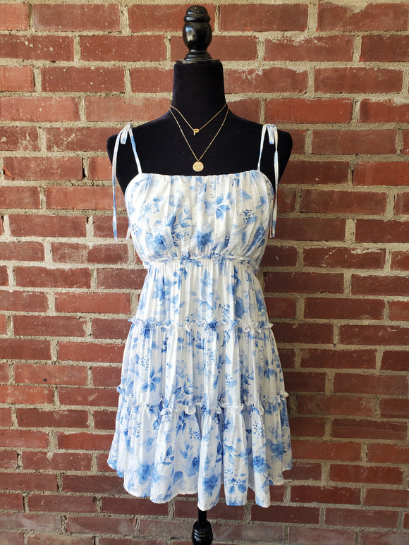 Floral Tiered Mini Dress
