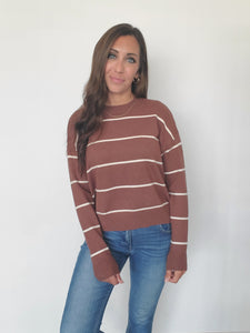 Brown Stripe Sweater
