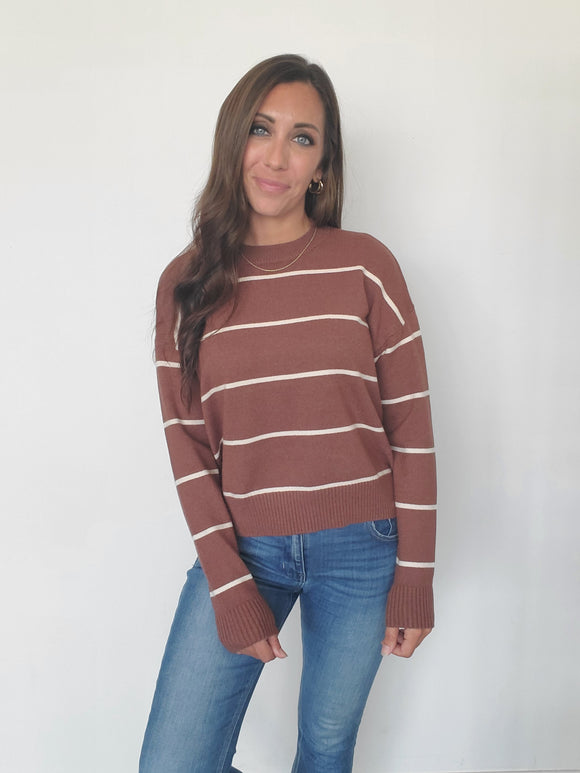 Brown Stripe Sweater