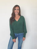 Surplice Knit Sweater
