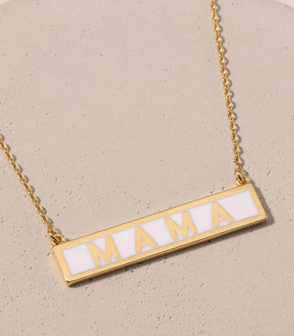 Mama Text Tag Necklace